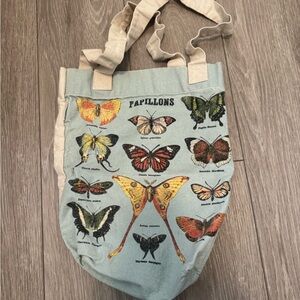 Papillons Butterfly Print Tote Bag - Multicolor